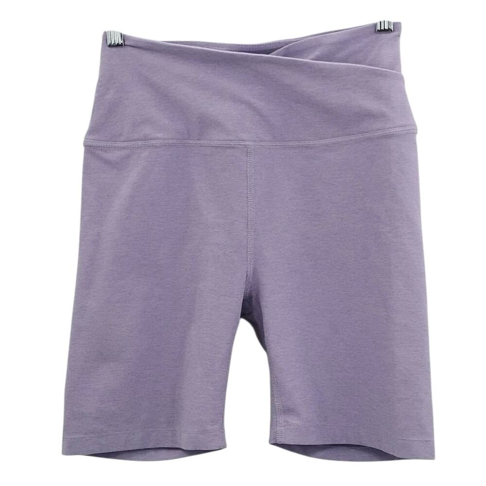 Beyond Yoga At Your Leisure Biker Shorts High Waisted Purple Lavender Medium